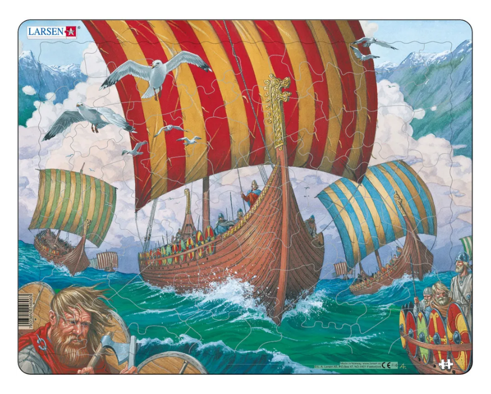 Пазл Корабли викингов 64дет. LARSEN - фото 1