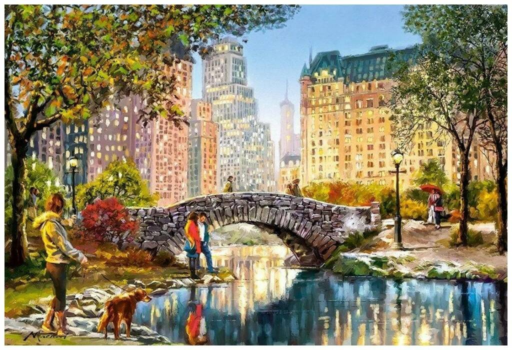 Пазл 1000 Вечер в центральном парке - миниатюра 2