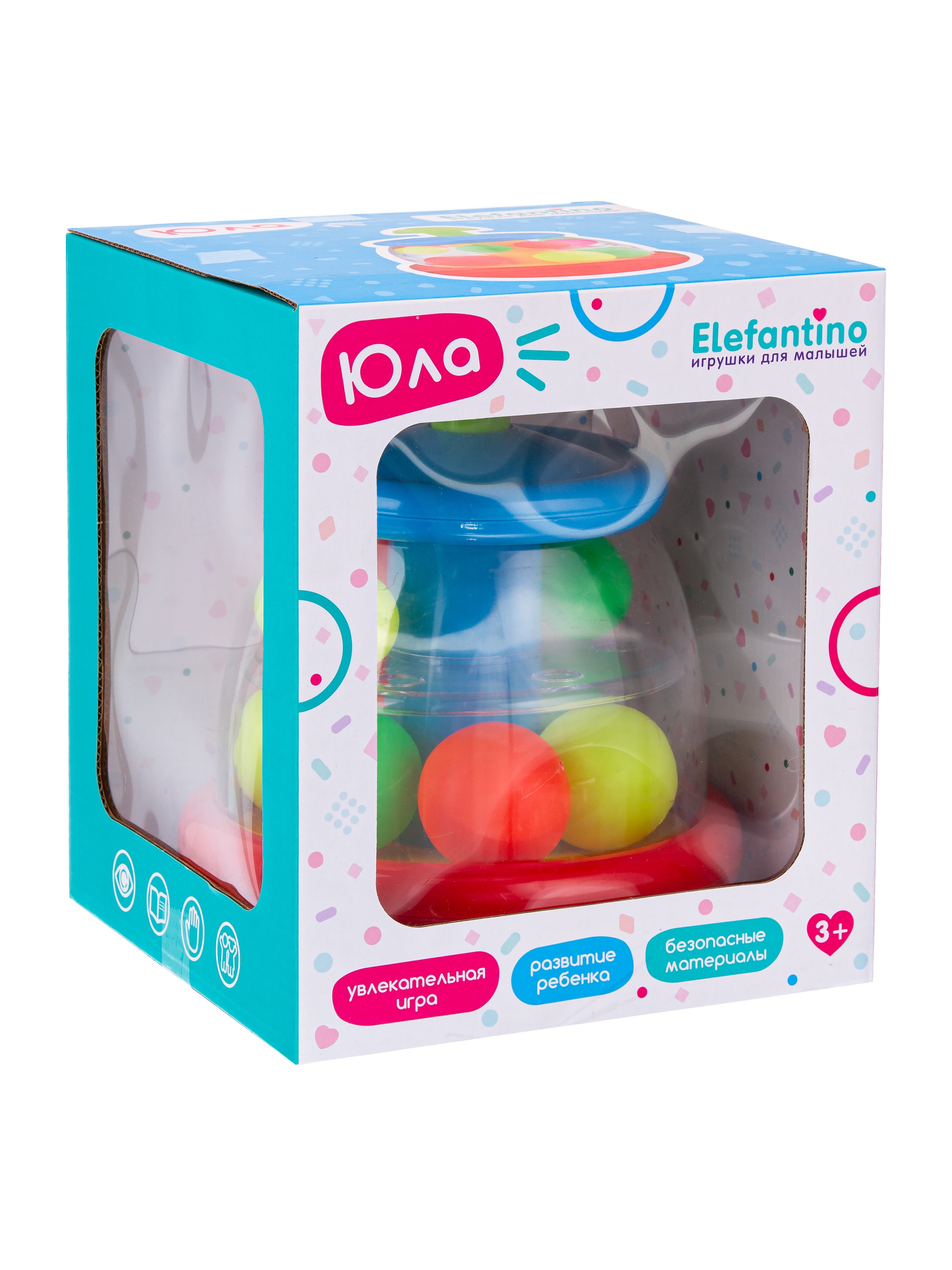 Юла прозрачная красная Elefantino - миниатюра 3