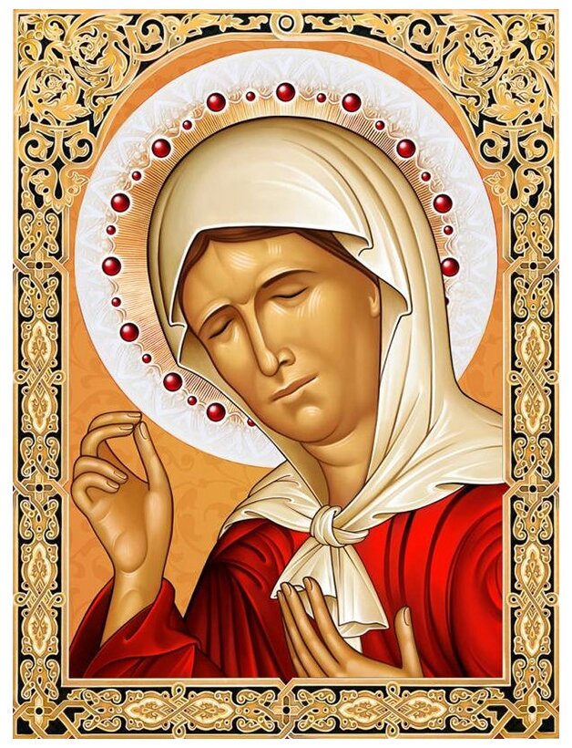 Картина стразами 30*40 Икона Матрона Московская - фото 1