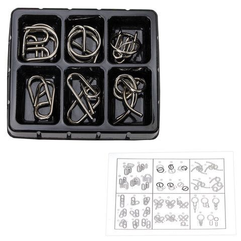 Головоломка металлическая Профи 6шт ЗОЛОТАЯ СКАЗКА - миниатюра 2