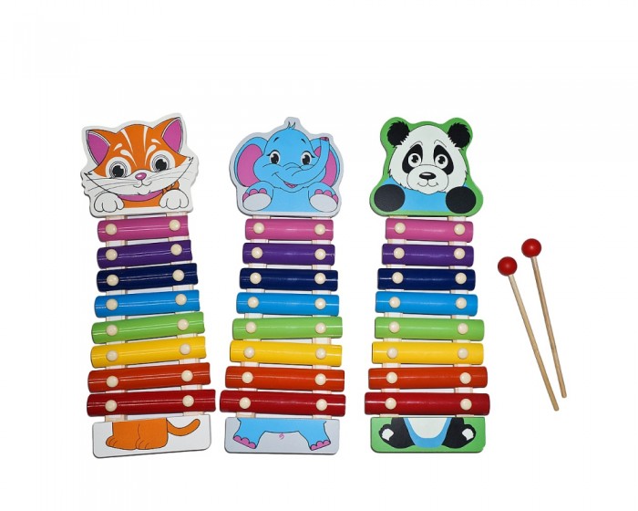 Ксилофон деревянный Веселые зверята в асс. - фото 1