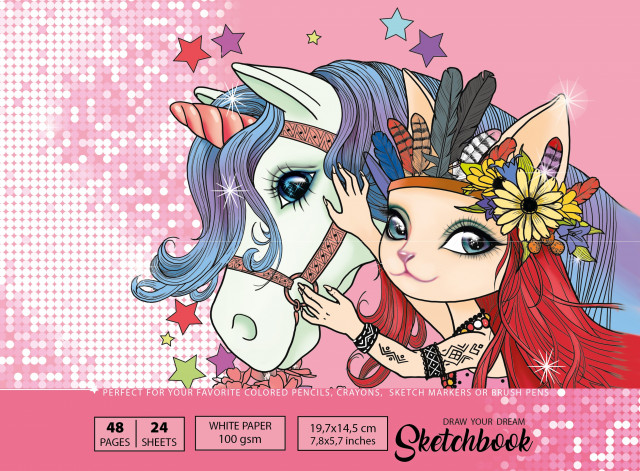 Скетчпад бел. бум. 24л. Best friends - фото 1