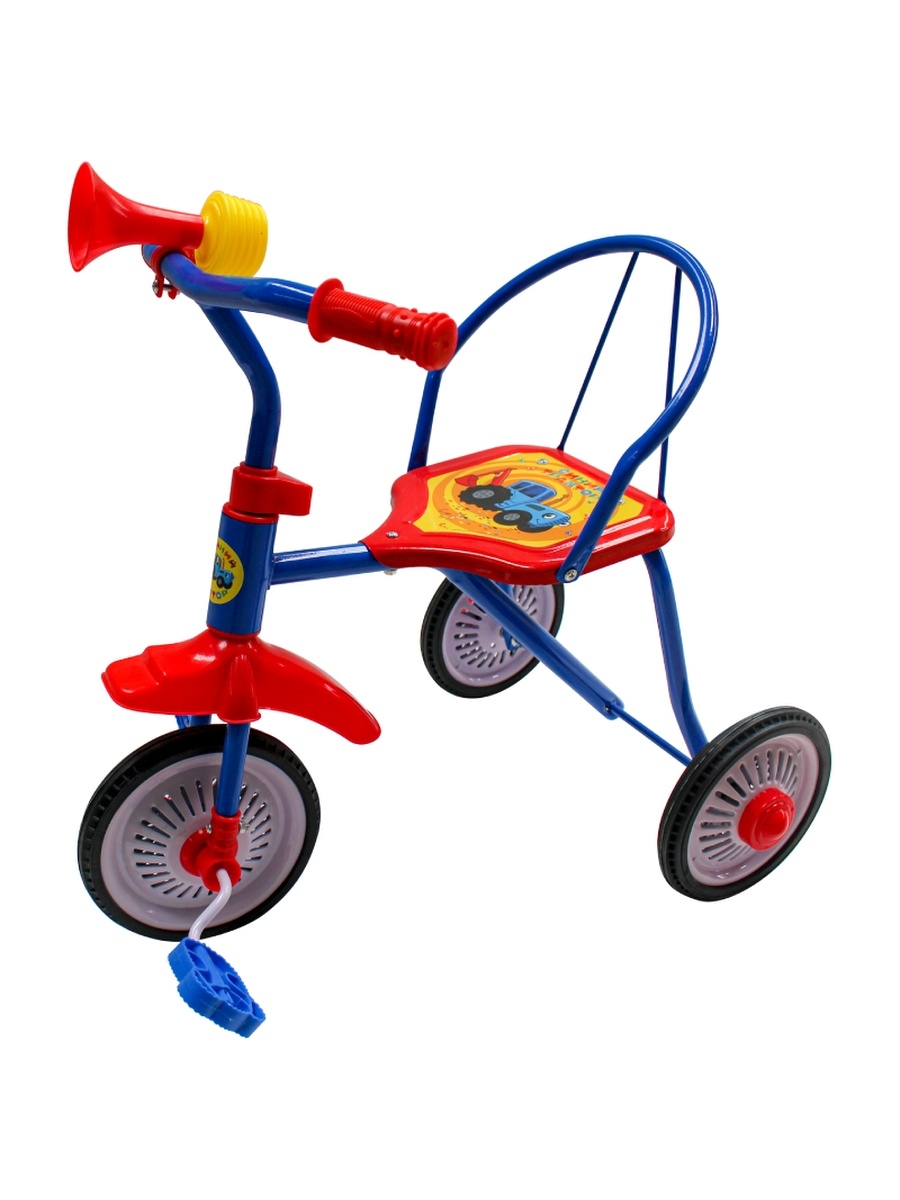 Велосипед 3-х колесный без ручки Синий трактор - фото 1