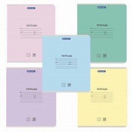 Тетрадь 18л. клетка Ассорти BRAUBERG - фото 1