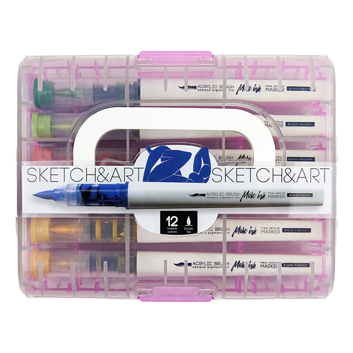 Маркеры - кисти акриловые 12цв Bruno Visconti - фото 1