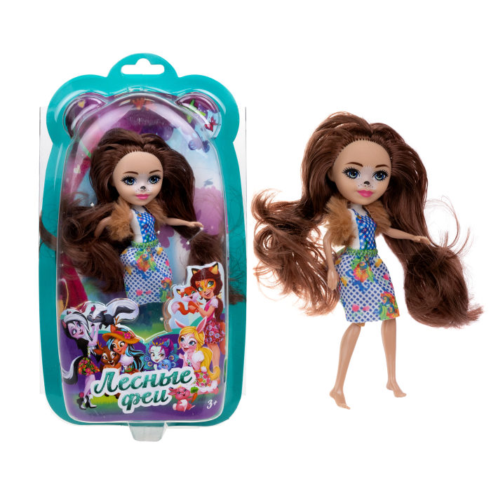 Кукла 16см с темно-коричневыми волосами Лесные феи - фото 1