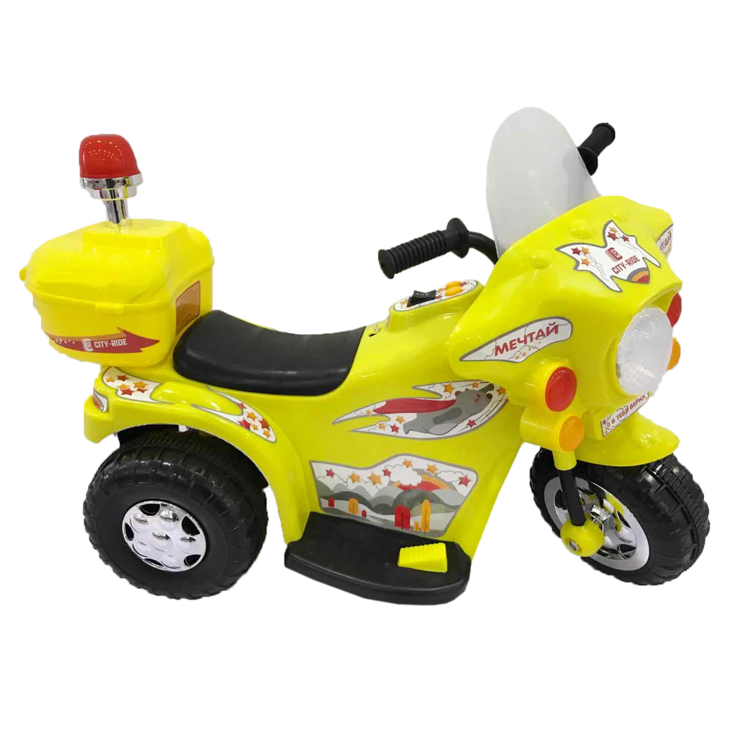 Мотоцикл на аккумуляторе желт. - фото 1