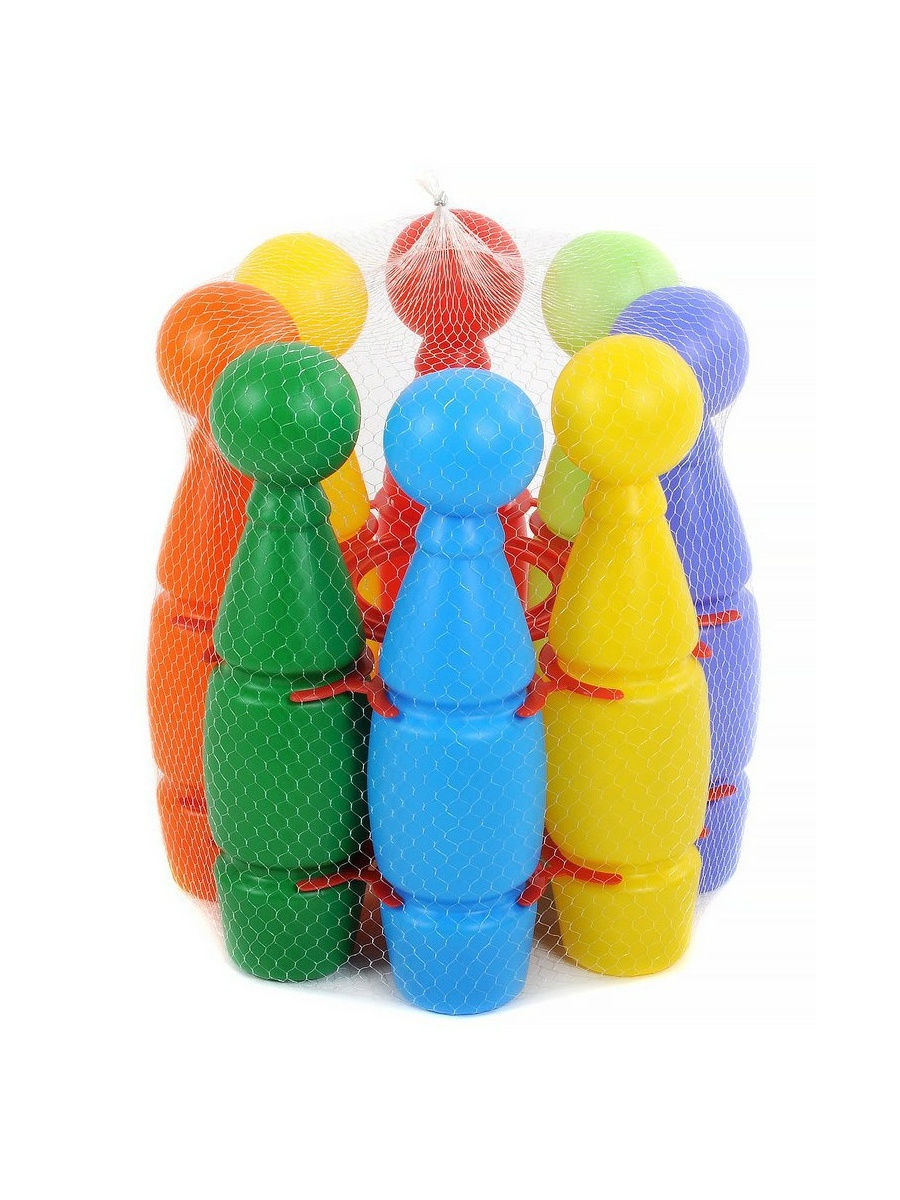 Кегли в держателе 8шт+2мяча - фото 1