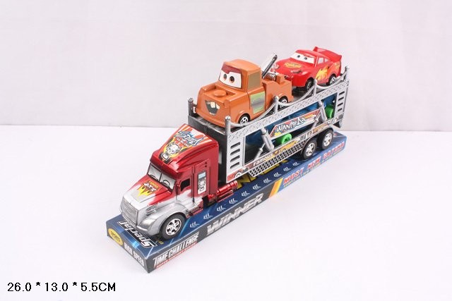 Машина инерционная Автовоз Тачки + 3 машины - фото 1