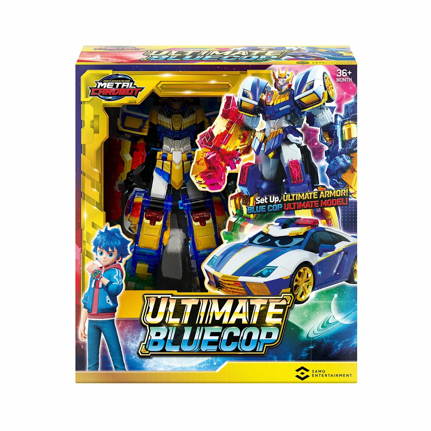 Трансформер Метал Кард Бот Блю Коп Special 20см S1 - фото 1