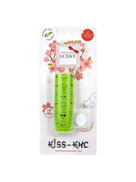 Парфюмированный стик Kiss-Кис Зеленый чай Lukky - фото 1