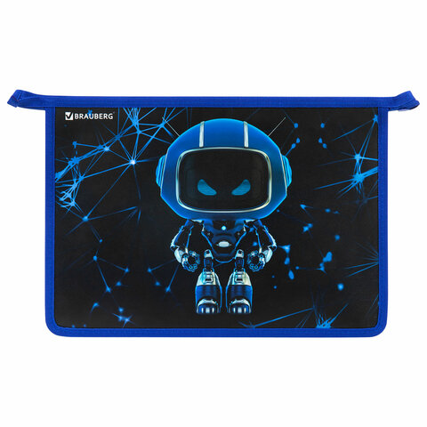 Папка для труда на молнии А4 2 отд. Evil robot BRAUBERG - миниатюра 2