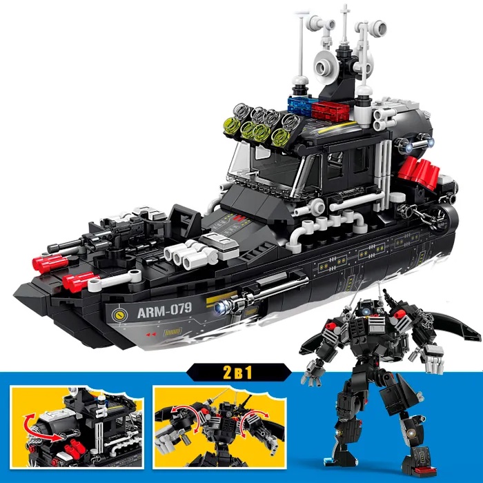 Конструктор KAZI Swat 2в1 447дет. - миниатюра 2