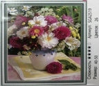 Картина стразами 40*50 Букет хризантем - фото 1