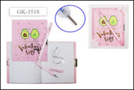 Блокнот с замочком + ручка - фото 1