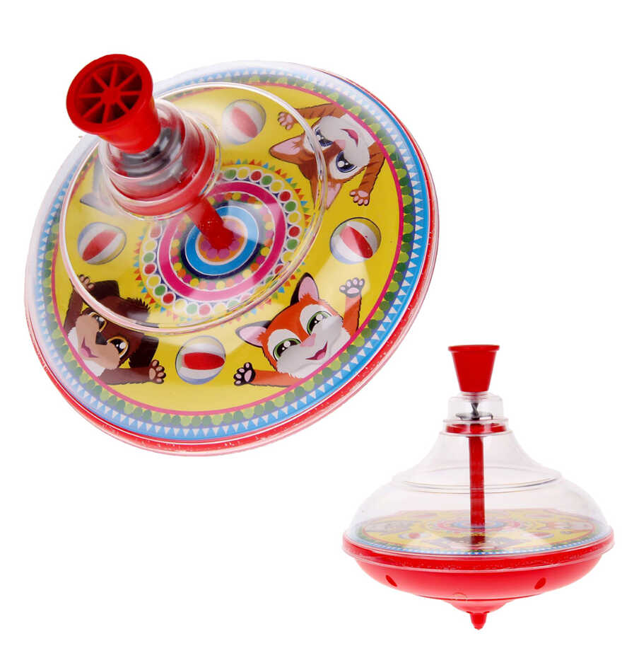 Юла прозрачная Веселые зверята - фото 1