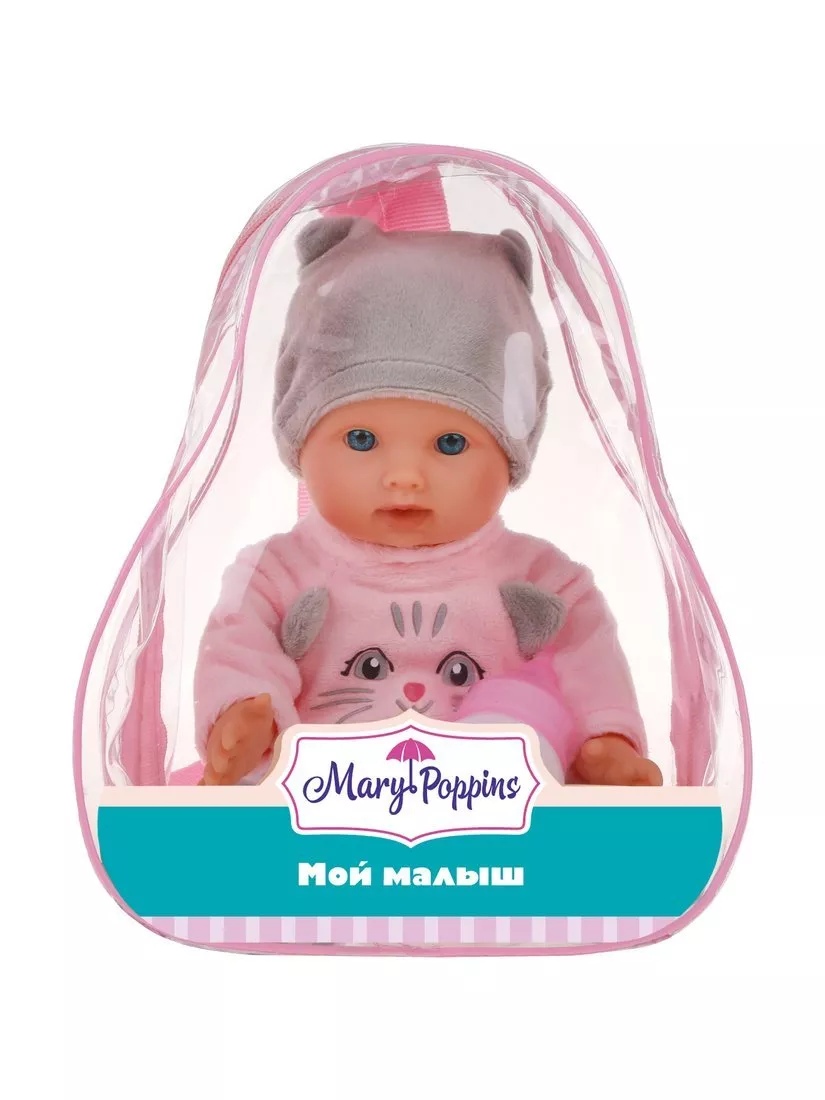 Пупс 30 см Мой малыш Котенок в рюкзаке Mary Poppins - миниатюра 2