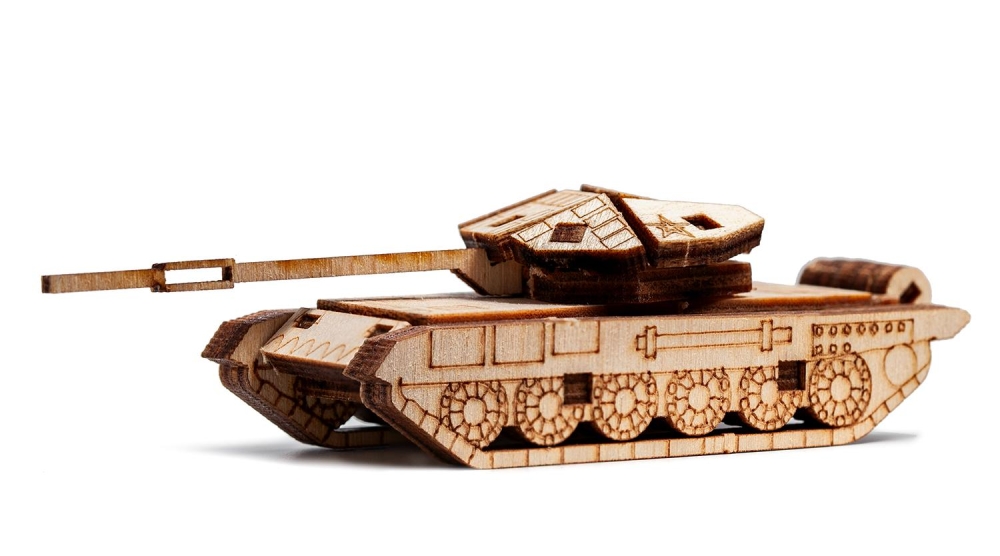 Конструктор деревянный 3D Танк-90 мини Lemmo - фото 1