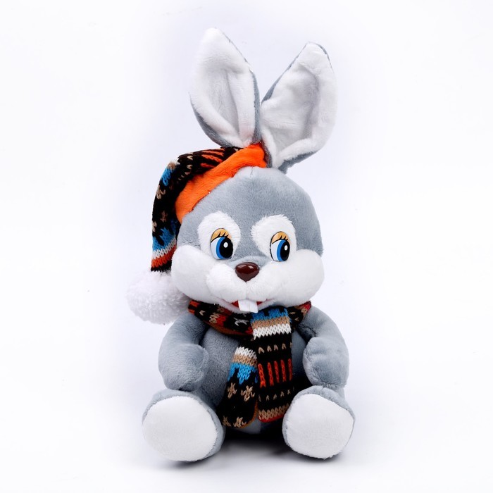 Мягкая игрушка Кролик в шапочке 16см 7619120 - фото 1