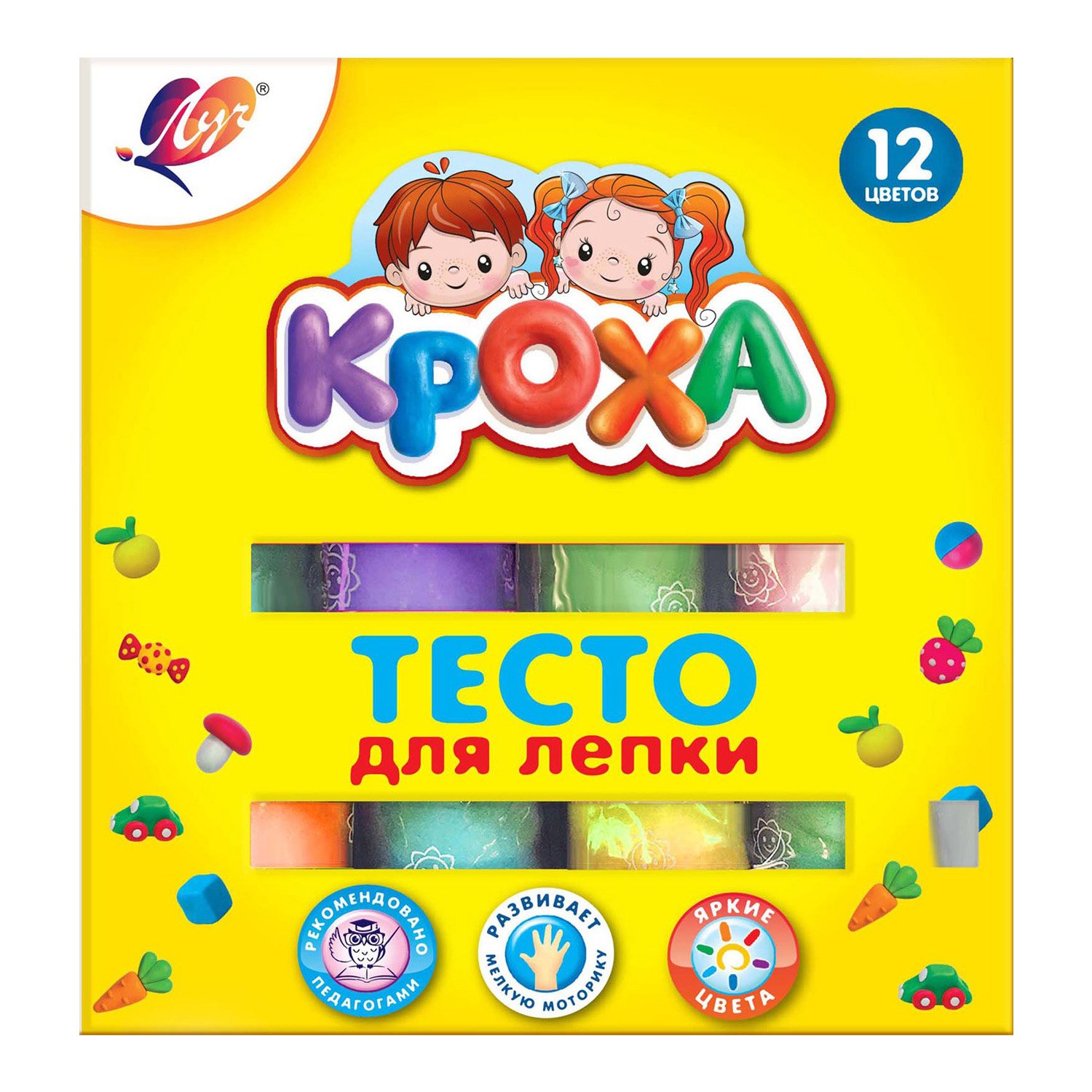 Тесто для лепки 12цв. ЛУЧ - миниатюра 2