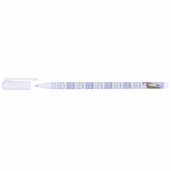 Ручка гелевая синяя 0,6 Пиши - стирай с таблицей умножения Hatber (36) - миниатюра 2