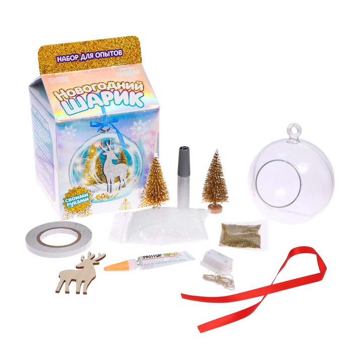 Шар новогодний Олень с елочкой - фото 1