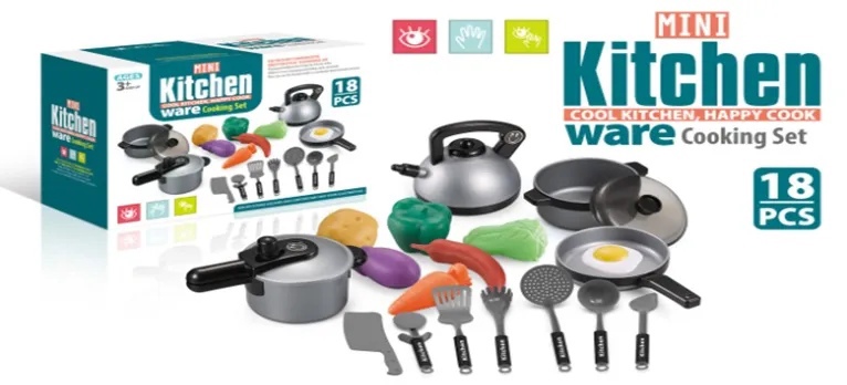 Посуда набор 18 предм. серый - миниатюра 2