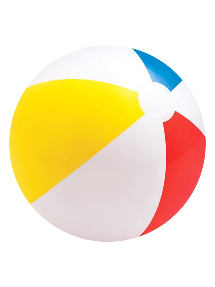 Мяч надувной разноцветный 61 см - фото 1