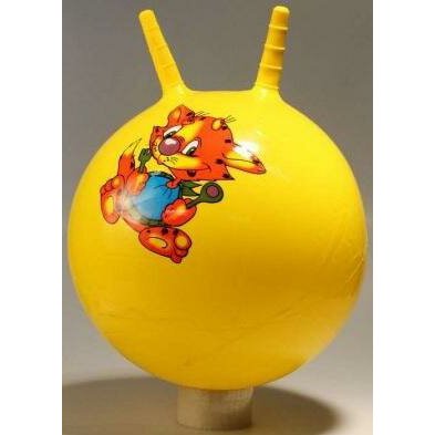 Мяч прыгун с рожками 45см - фото 1