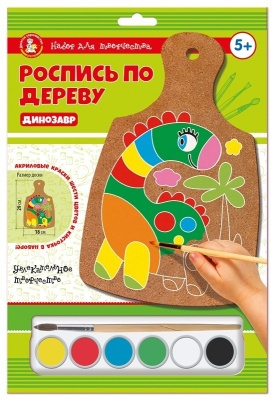 Роспись по дереву Разделочная доска Динозаврик ДК - фото 1