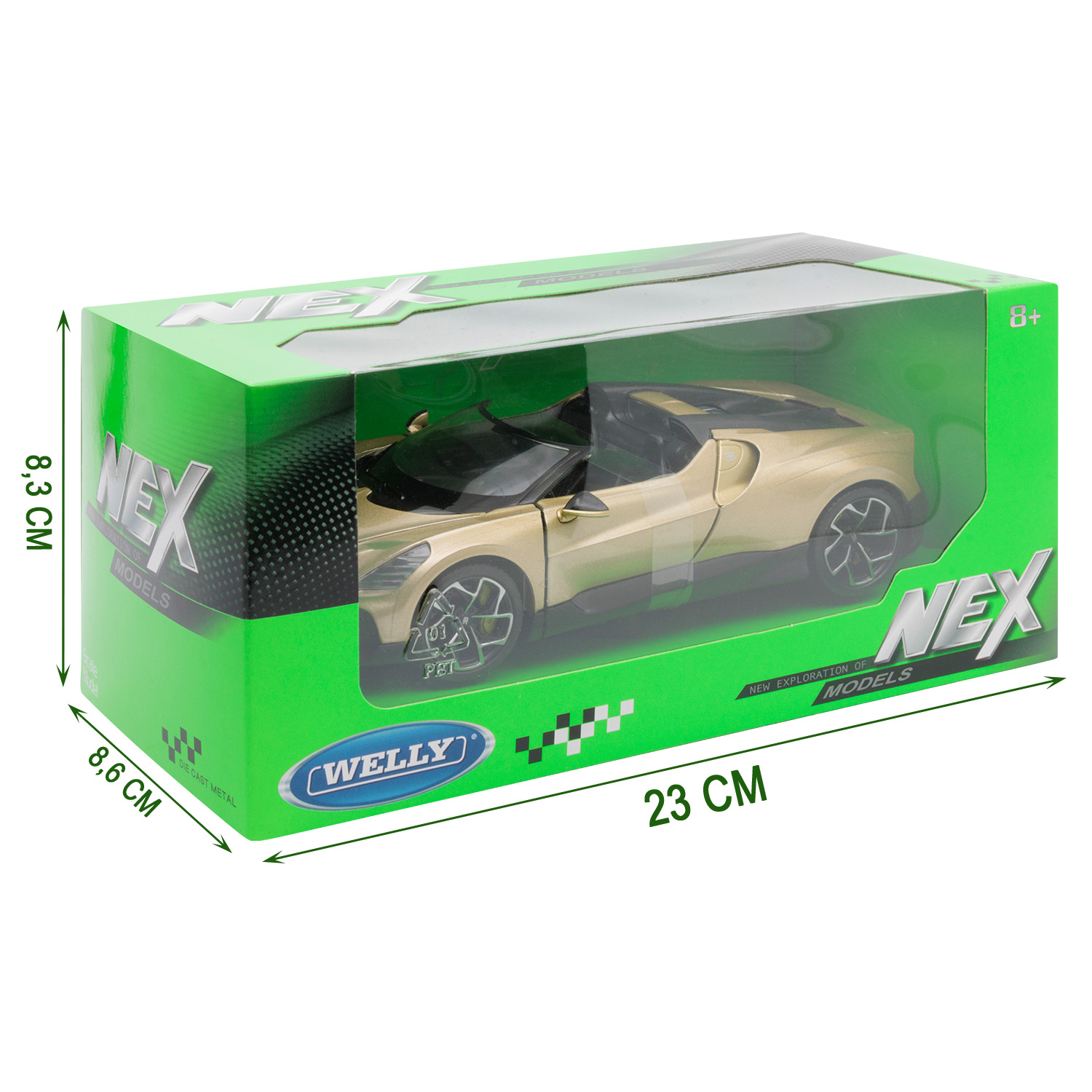 Машина металличесая Welly 1:24 Бугатти В16 Мистраль, фото 2