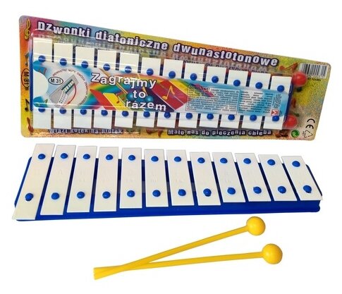 Металлофон 12 тонов н/б - миниатюра 2