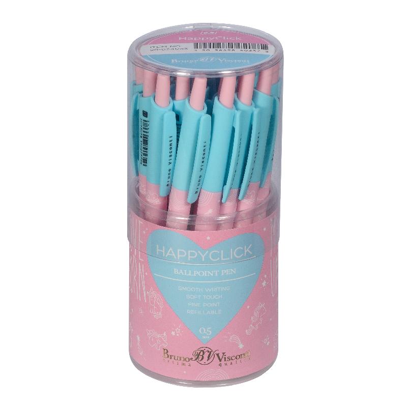 Ручка шариковая синяя автомат 0,5мм Зефирные животные Единорожки BrunoVisconti (24) - фото 1