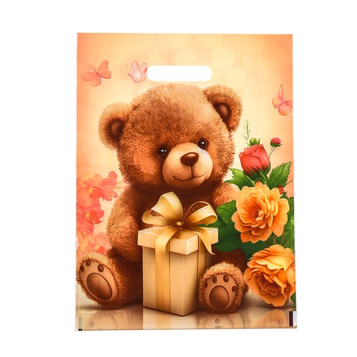 Пакет прорубной 30*40 Плюшевый мишка - фото 1