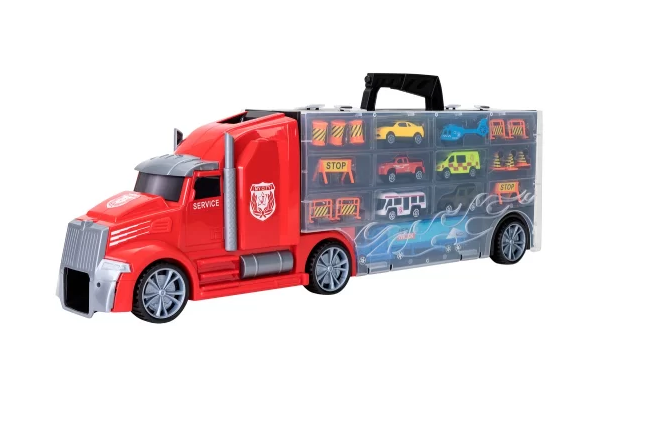 Автовоз с 4 машинками и знаками Мой город Givito - фото 1