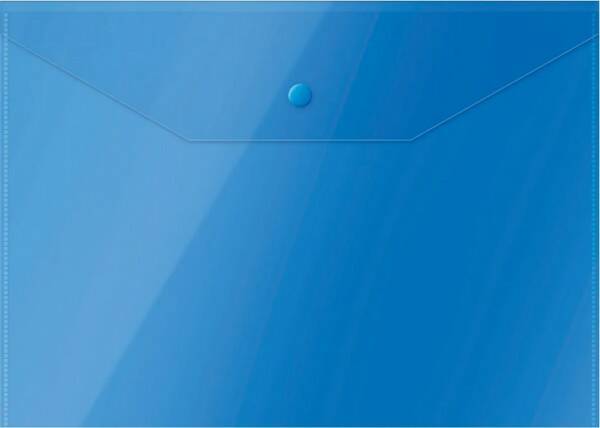 Папка - конверт А4 на кнопке синяя - фото 1