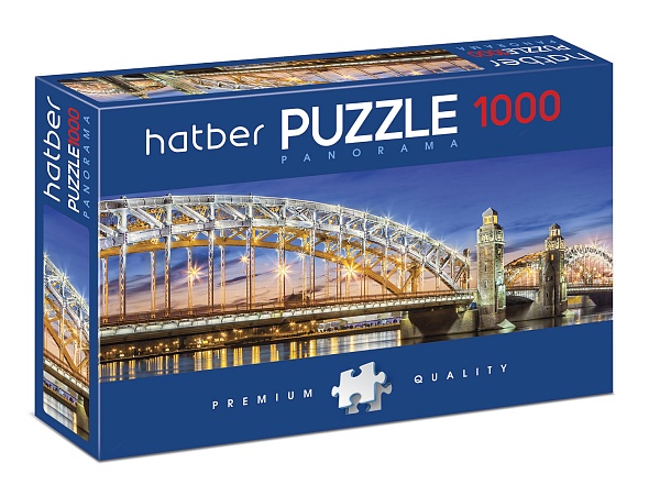 Пазл 1000 панорама Огни города Hatber - фото 1