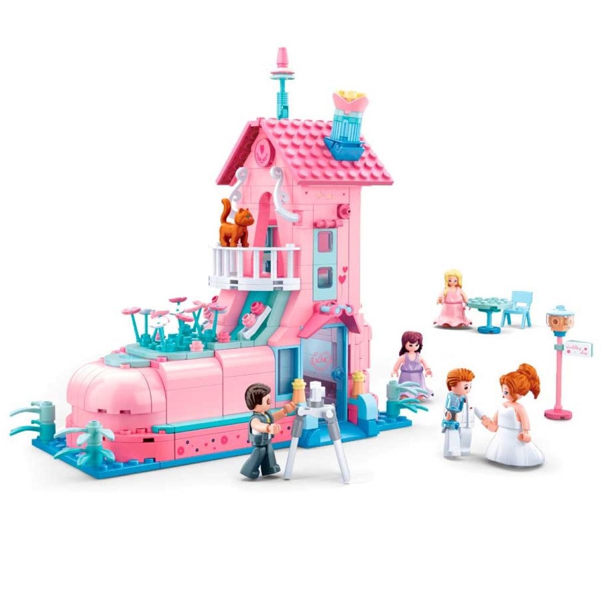 Конструктор СЛУБАН Помолвка 398 дет. М38-В0770 - миниатюра 4