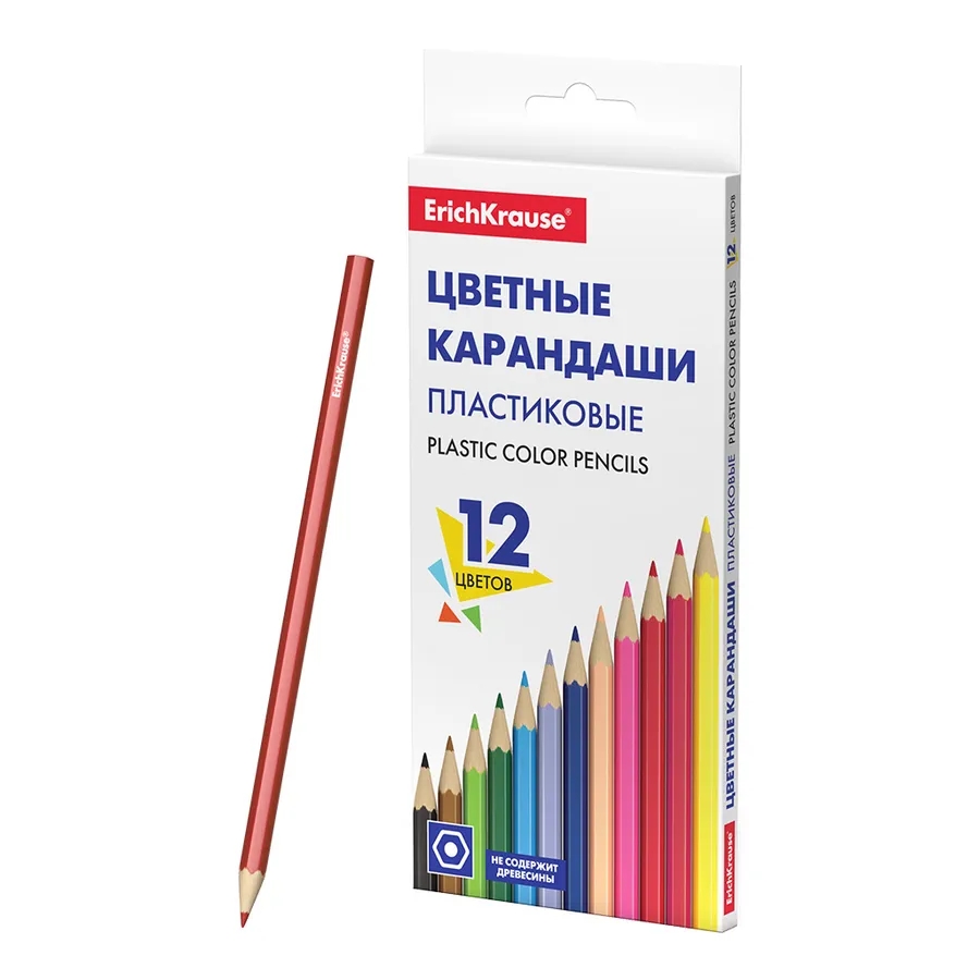 Карандаши 12цв EK - фото 1