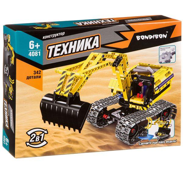 Конструктор Экскаватор и робот 2 в 1 342 дет. Bondibon - фото 1