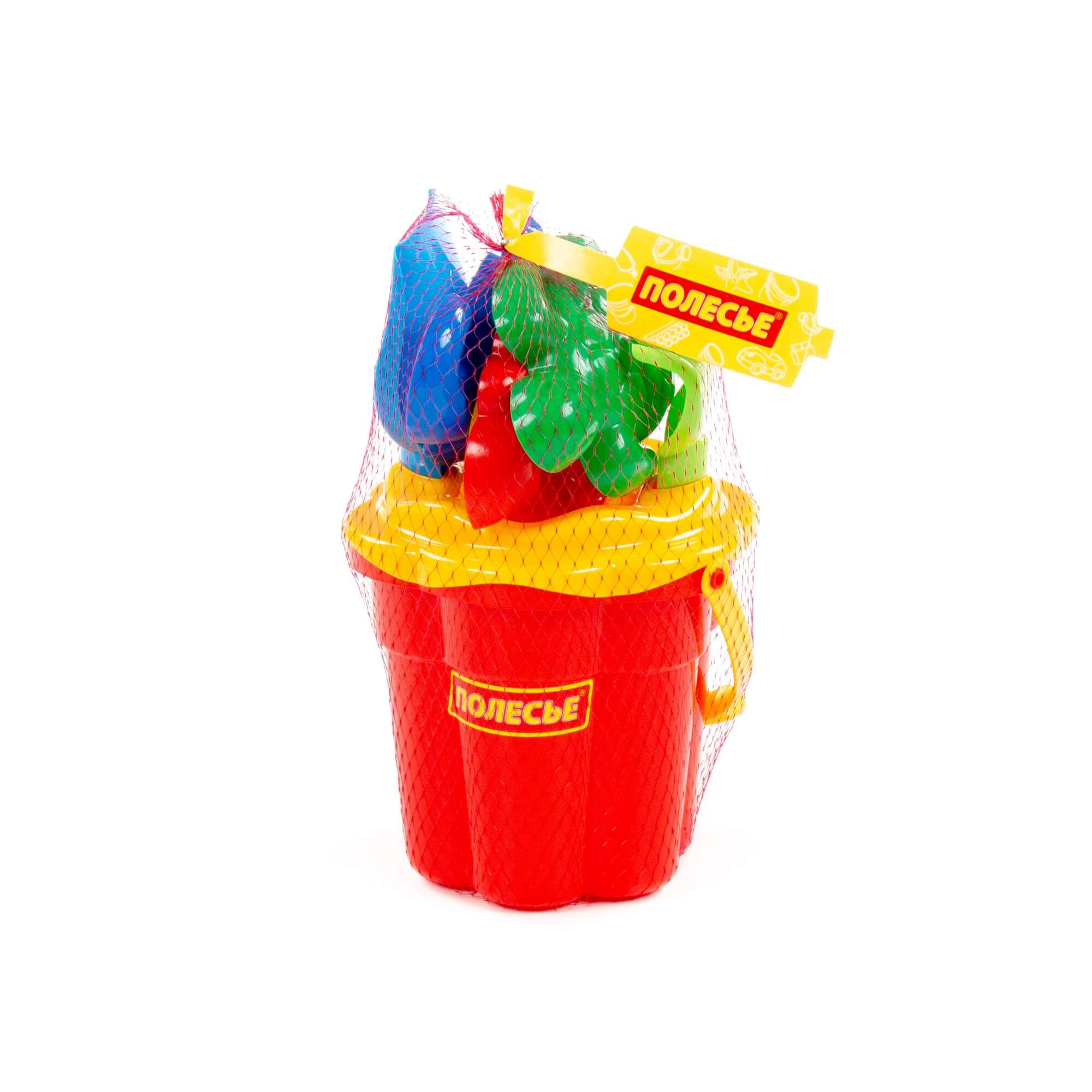 Набор для песка №307 (ведро,ситеч,совок,грабл,форм) - миниатюра 2