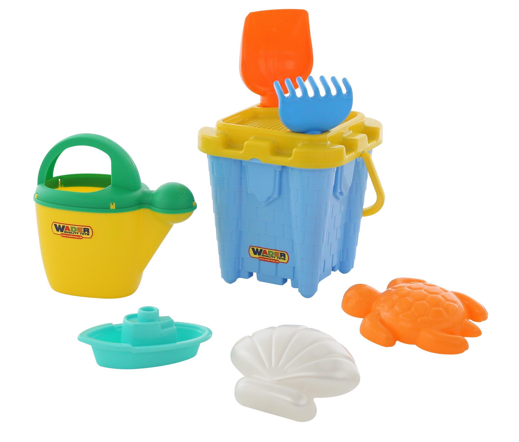 Набор для песка №556 (ведро,лоп,граб,форм,корабл,лейка) - миниатюра 2