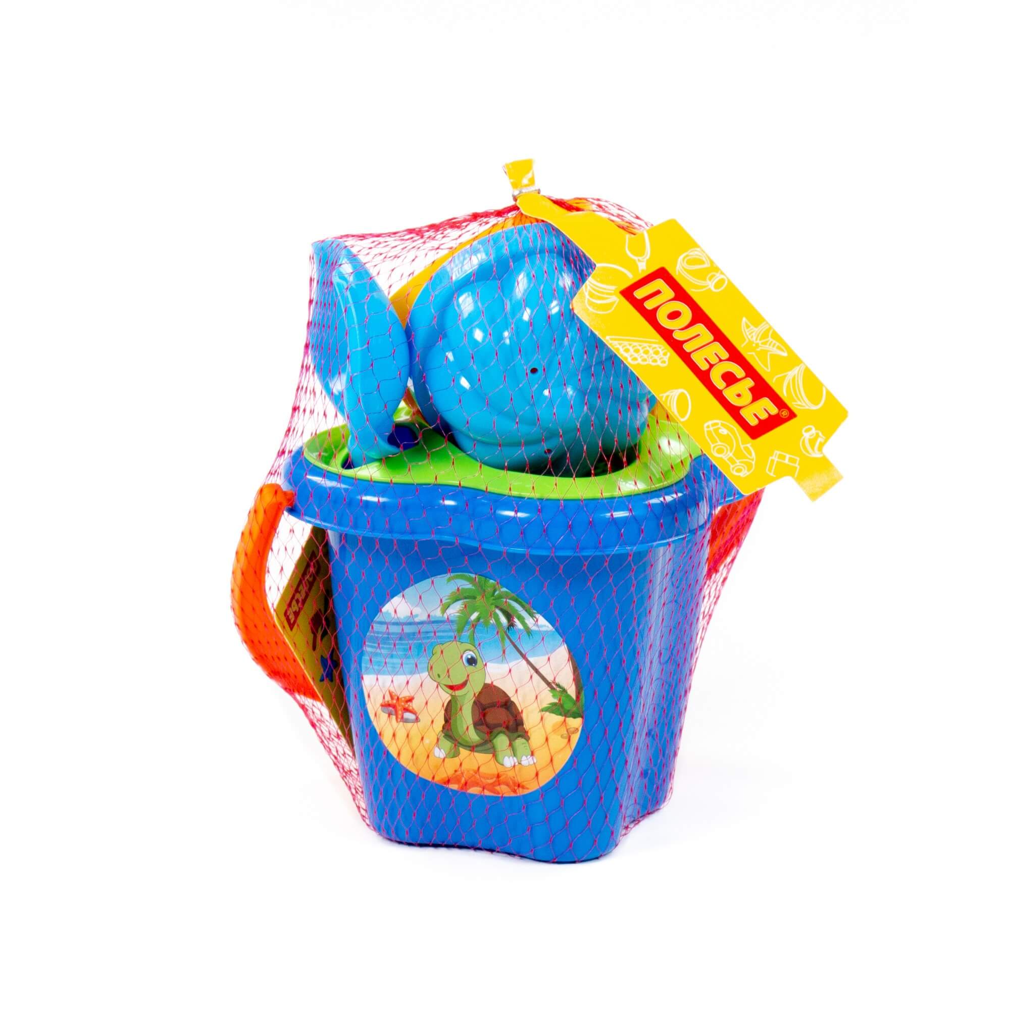 Набор для песка №21 (ведро,сито,совок,грабли,формочки) Полесье - миниатюра 2