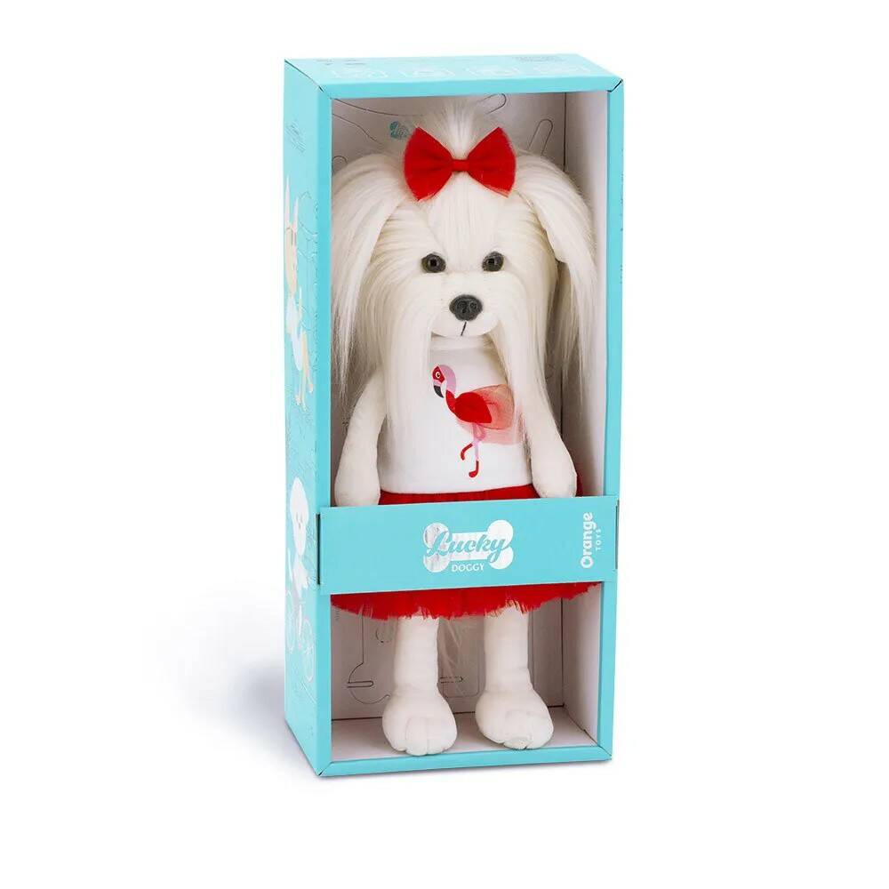 Мягкая игрушка Собака Lucky Любовь и Фламинго - фото 1