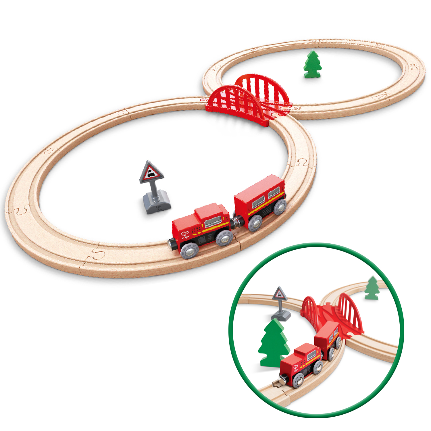 Железная дорога классический набор 19эл. Hape, фото 3