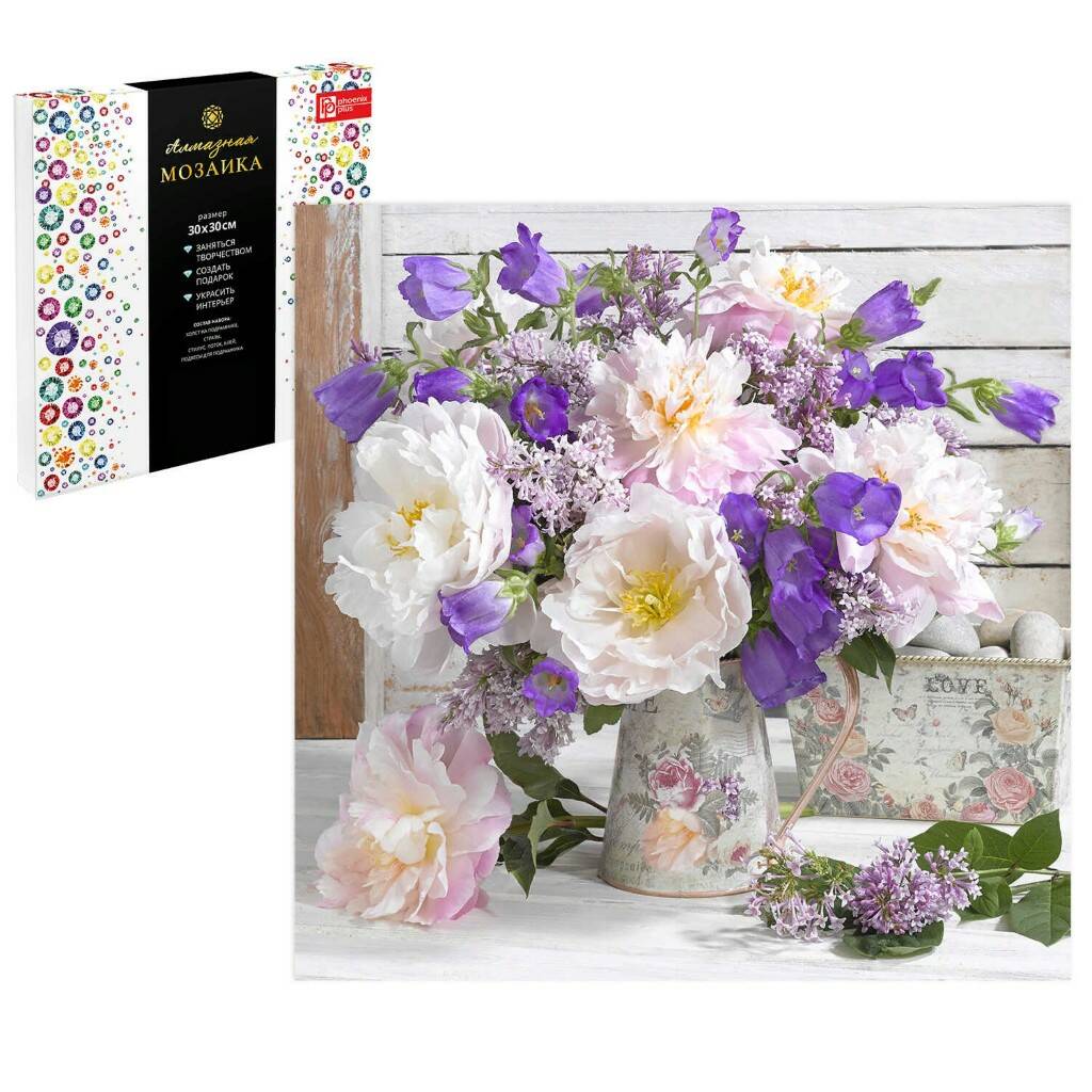 Картина стразами 30*30 Нежный букет - фото 1