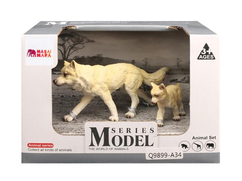 Волк полярный Семья 2 фигурки - фото 1