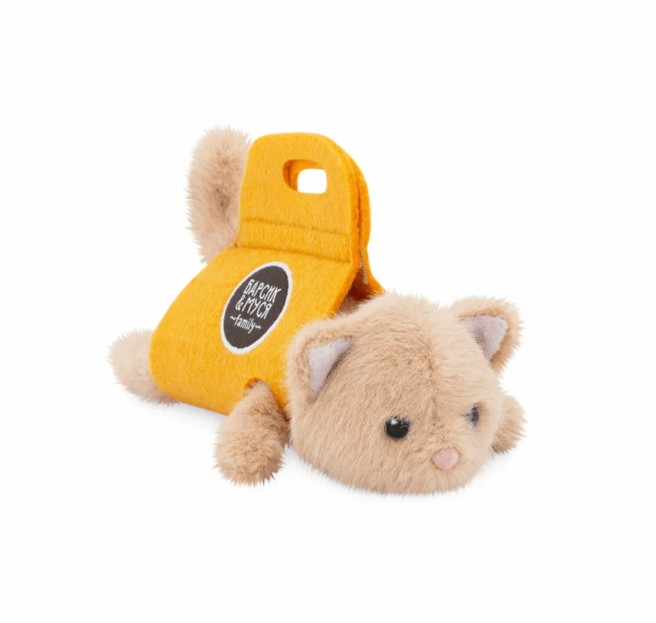 Мягкая игрушка Котенок в сумке беж. Orange - фото 1