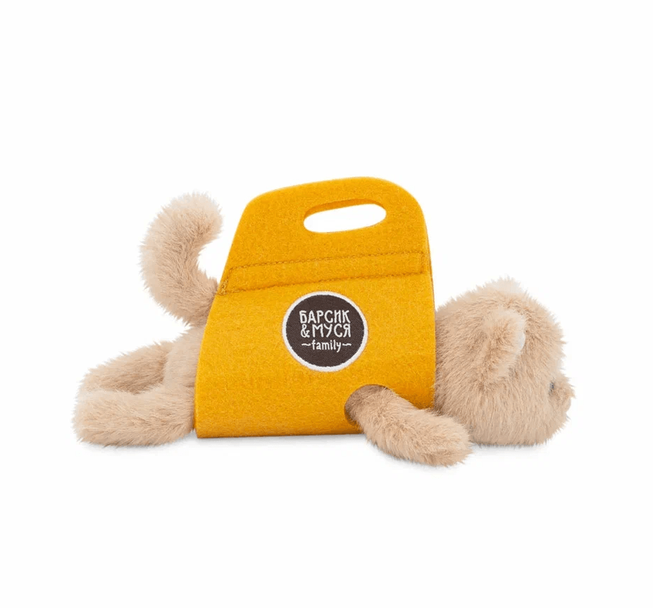 Мягкая игрушка Котенок в сумке беж. Orange - миниатюра 2